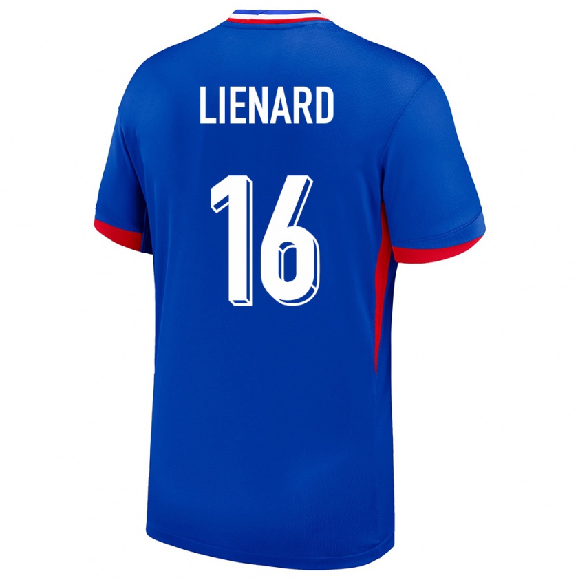 Kandiny Herren Frankreich Yann Lienard #16 Blau Heimtrikot Trikot 24-26 T-Shirt