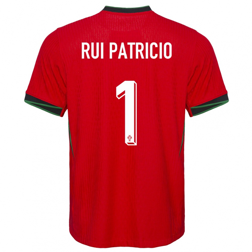 Kandiny Herren Portugal Rui Patricio #1 Rot Heimtrikot Trikot 24-26 T-Shirt