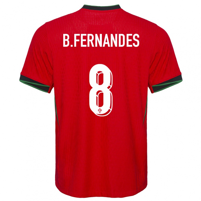 Kandiny Herren Portugal Bruno Fernandes #8 Rot Heimtrikot Trikot 24-26 T-Shirt