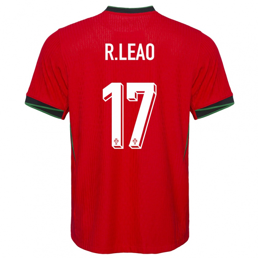 Kandiny Herren Portugal Rafael Leao #17 Rot Heimtrikot Trikot 24-26 T-Shirt