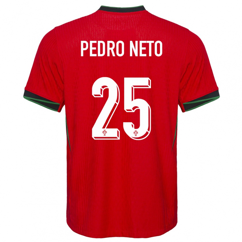 Kandiny Herren Portugal Pedro Neto #25 Rot Heimtrikot Trikot 24-26 T-Shirt