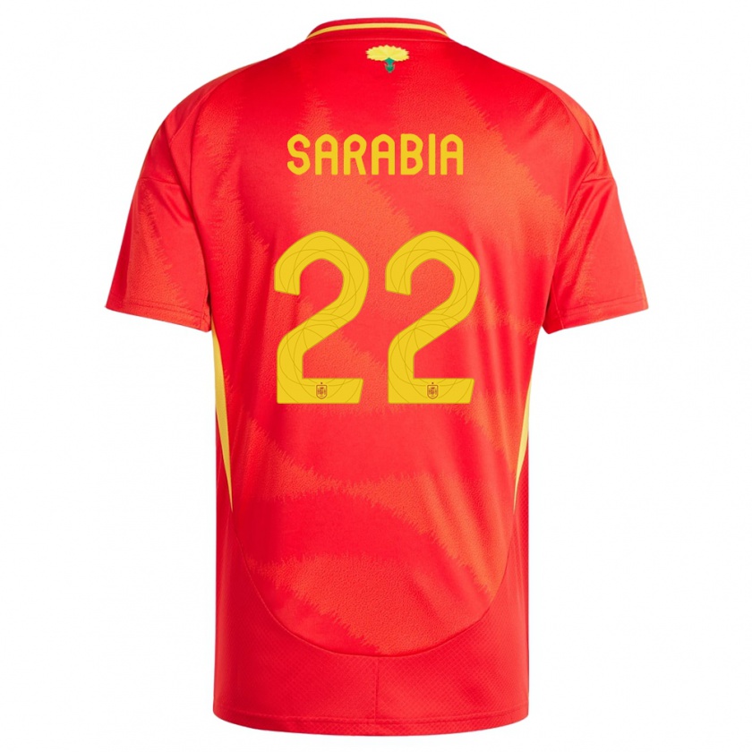 Kandiny Herren Spanien Pablo Sarabia #22 Rot Heimtrikot Trikot 24-26 T-Shirt