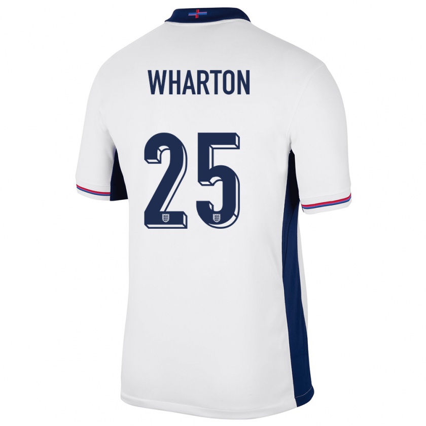 Kandiny Herren England Adam Wharton #25 Weiß Heimtrikot Trikot 24-26 T-Shirt