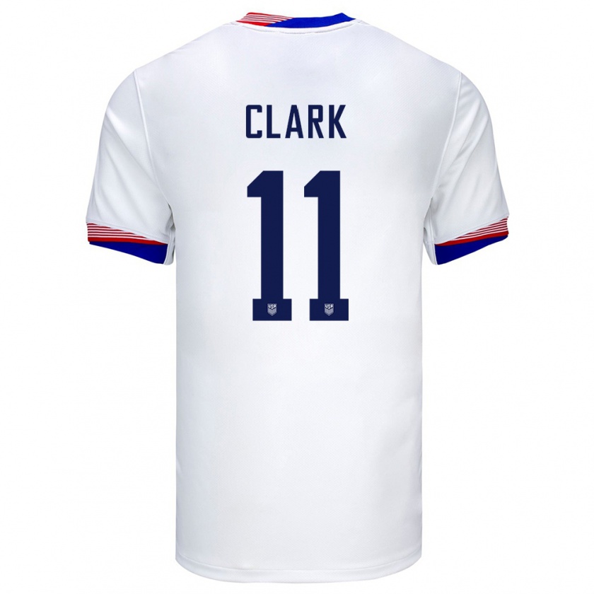 Kandiny Herren Vereinigte Staaten Caden Clark #11 Weiß Heimtrikot Trikot 24-26 T-Shirt