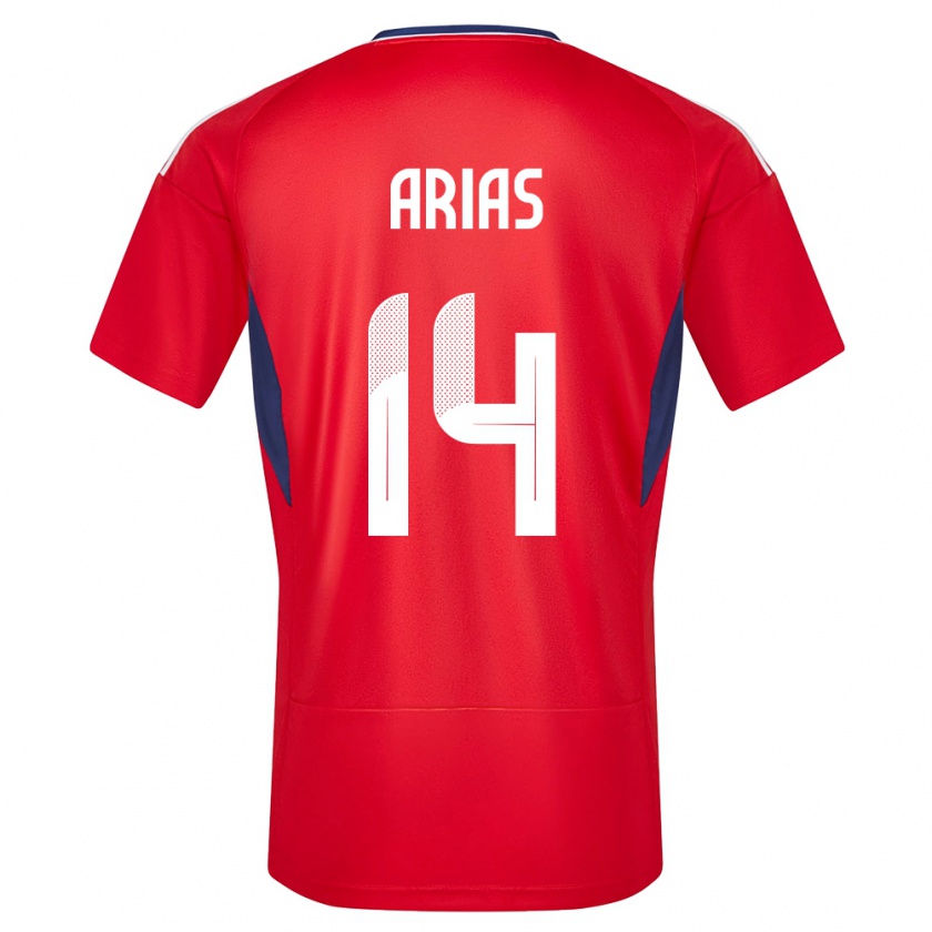 Kandiny Herren Costa Rica Timothy Arias #14 Rot Heimtrikot Trikot 24-26 T-Shirt