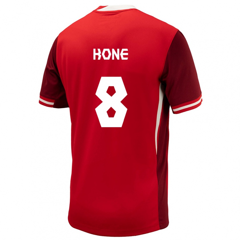 Kandiny Herren Kanada Ismaël Koné #8 Rot Heimtrikot Trikot 24-26 T-Shirt