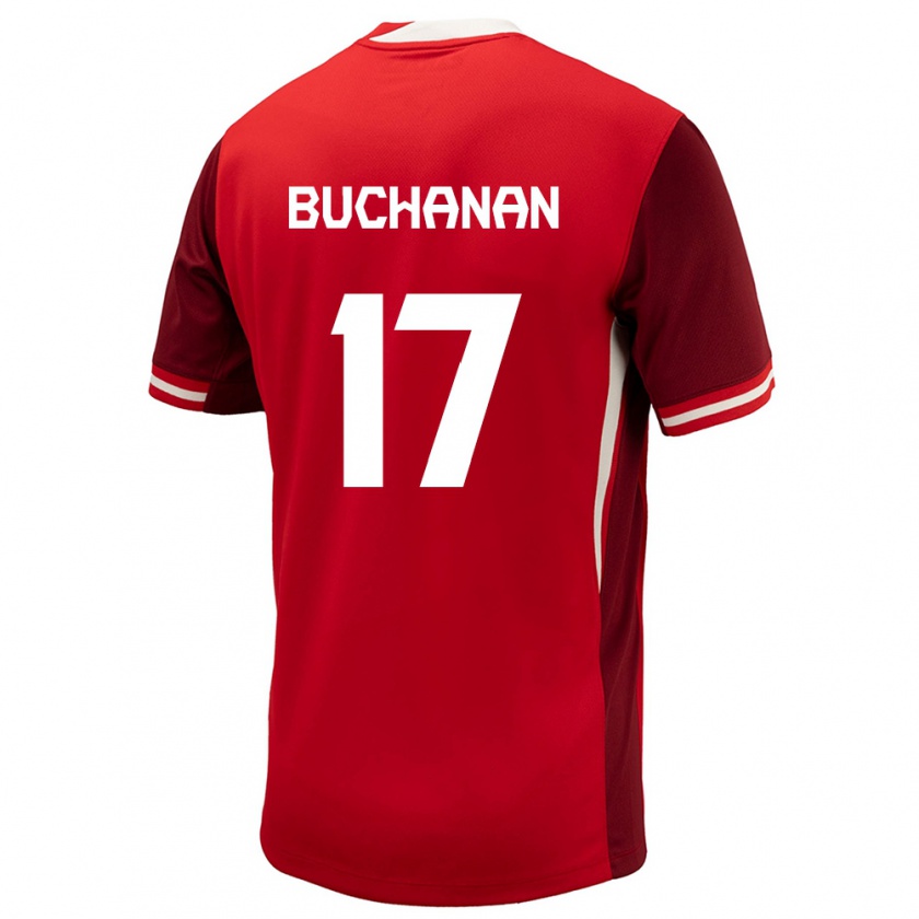 Kandiny Herren Kanada Tajon Buchanan #17 Rot Heimtrikot Trikot 24-26 T-Shirt