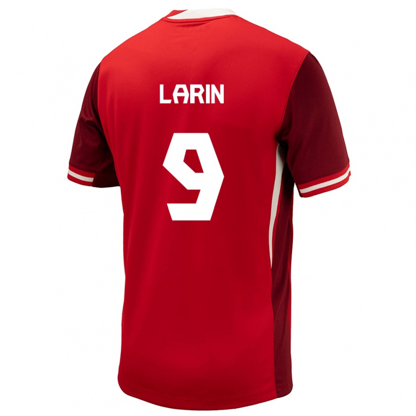 Kandiny Herren Kanada Cyle Larin #9 Rot Heimtrikot Trikot 24-26 T-Shirt