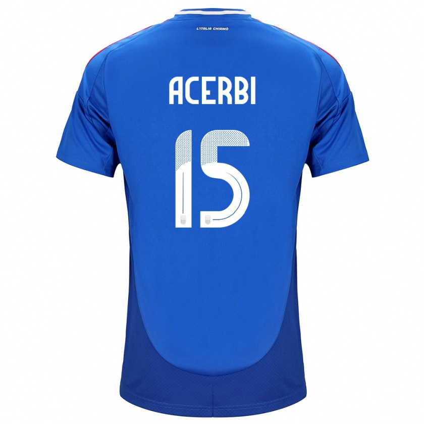 Kandiny Herren Italien Francesco Acerbi #15 Blau Heimtrikot Trikot 24-26 T-Shirt