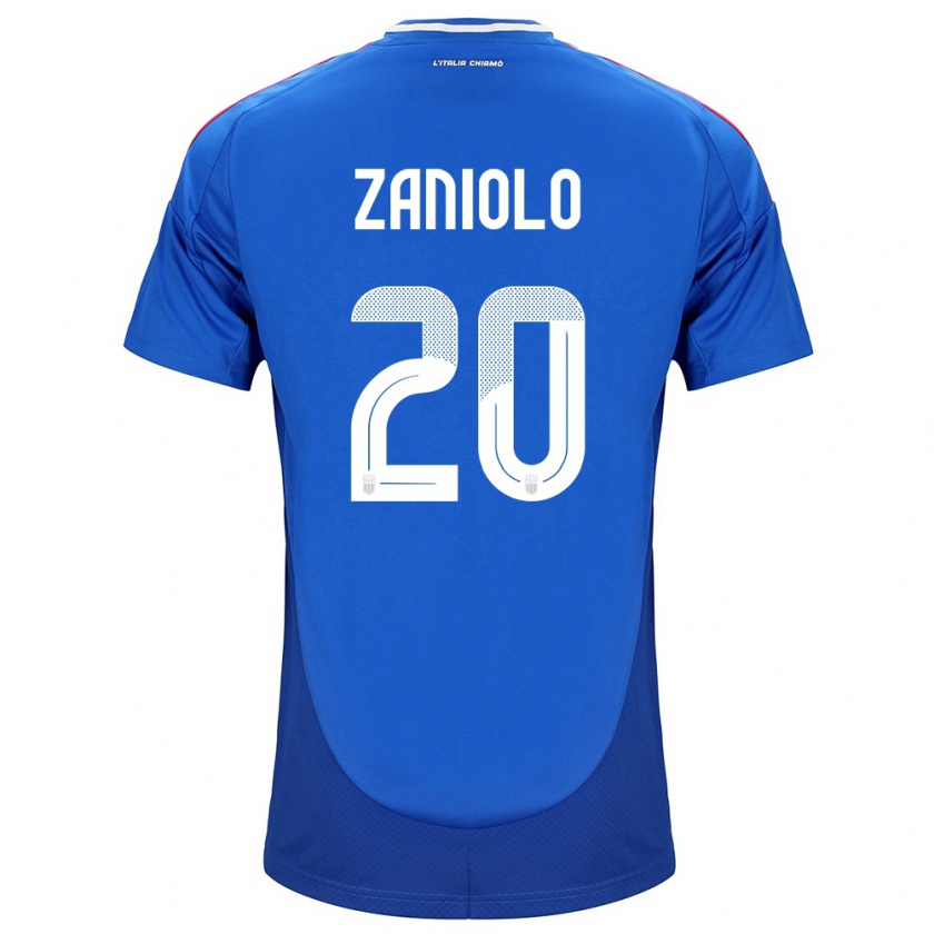 Kandiny Herren Italien Nicolò Zaniolo #20 Blau Heimtrikot Trikot 24-26 T-Shirt