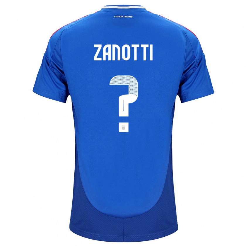 Kandiny Herren Italien Mattia Zanotti #0 Blau Heimtrikot Trikot 24-26 T-Shirt