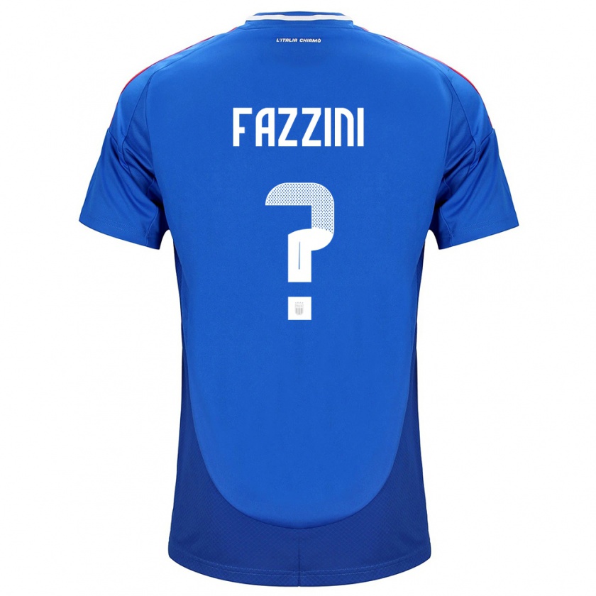 Kandiny Herren Italien Jacopo Fazzini #0 Blau Heimtrikot Trikot 24-26 T-Shirt