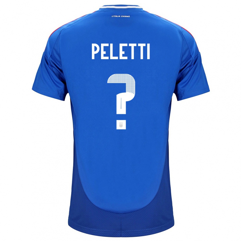 Kandiny Herren Italien Lamberto Peletti #0 Blau Heimtrikot Trikot 24-26 T-Shirt