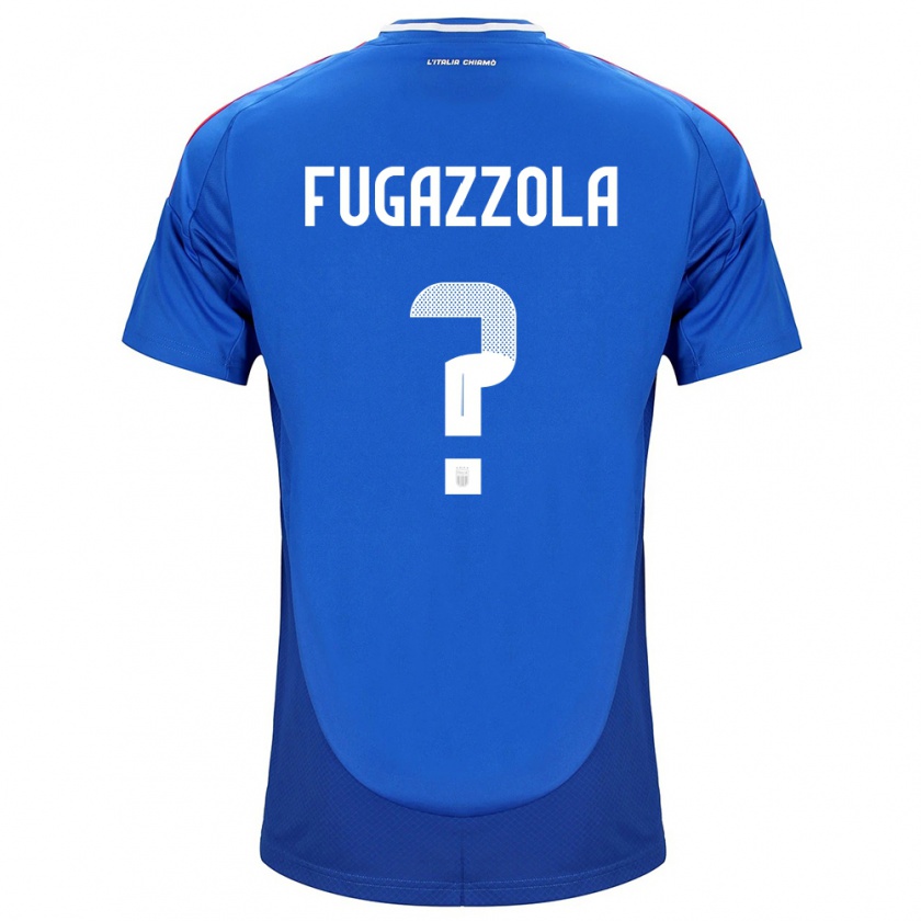 Kandiny Herren Italien Marcello Fugazzola #0 Blau Heimtrikot Trikot 24-26 T-Shirt