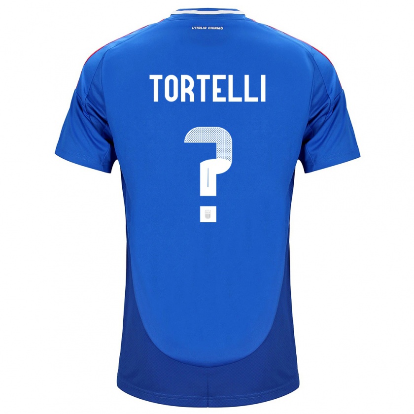 Kandiny Herren Italien Alice Tortelli #0 Blau Heimtrikot Trikot 24-26 T-Shirt