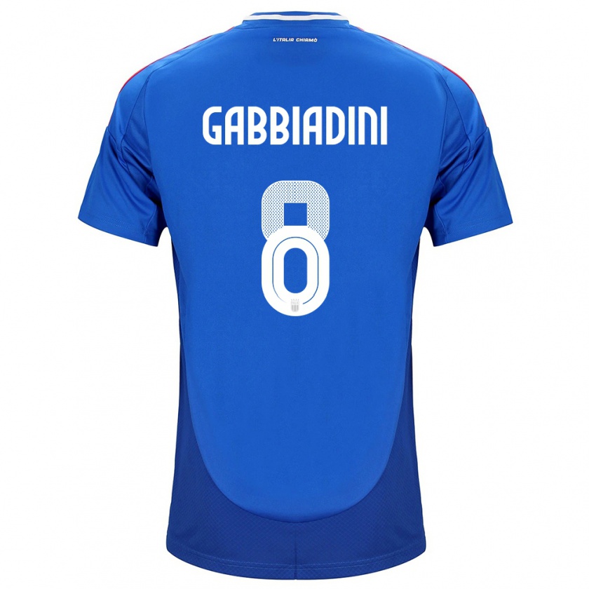 Kandiny Herren Italien Melania Gabbiadini #8 Blau Heimtrikot Trikot 24-26 T-Shirt