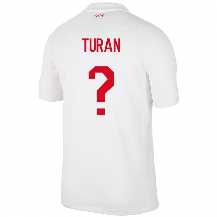 Kandiny Herren Türkei Hasan Turan #0 Weiß Heimtrikot Trikot 24-26 T-Shirt