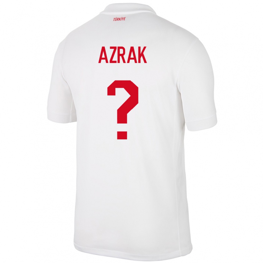 Kandiny Herren Türkei Yunus Azrak #0 Weiß Heimtrikot Trikot 24-26 T-Shirt