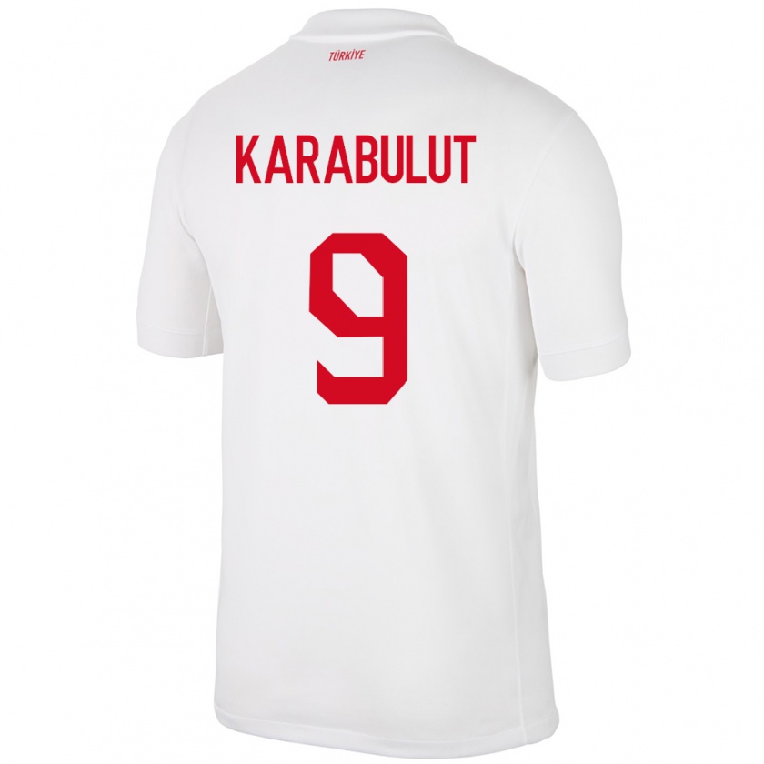 Kandiny Herren Türkei Arzu Karabulut #9 Weiß Heimtrikot Trikot 24-26 T-Shirt