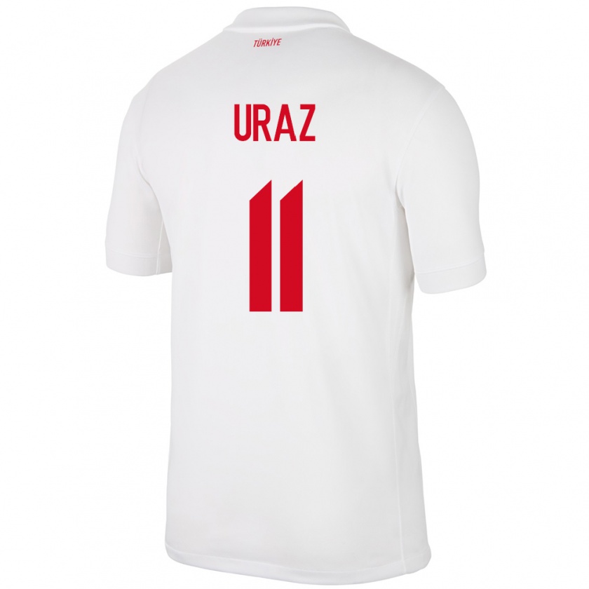 Kandiny Herren Türkei Yağmur Uraz #11 Weiß Heimtrikot Trikot 24-26 T-Shirt