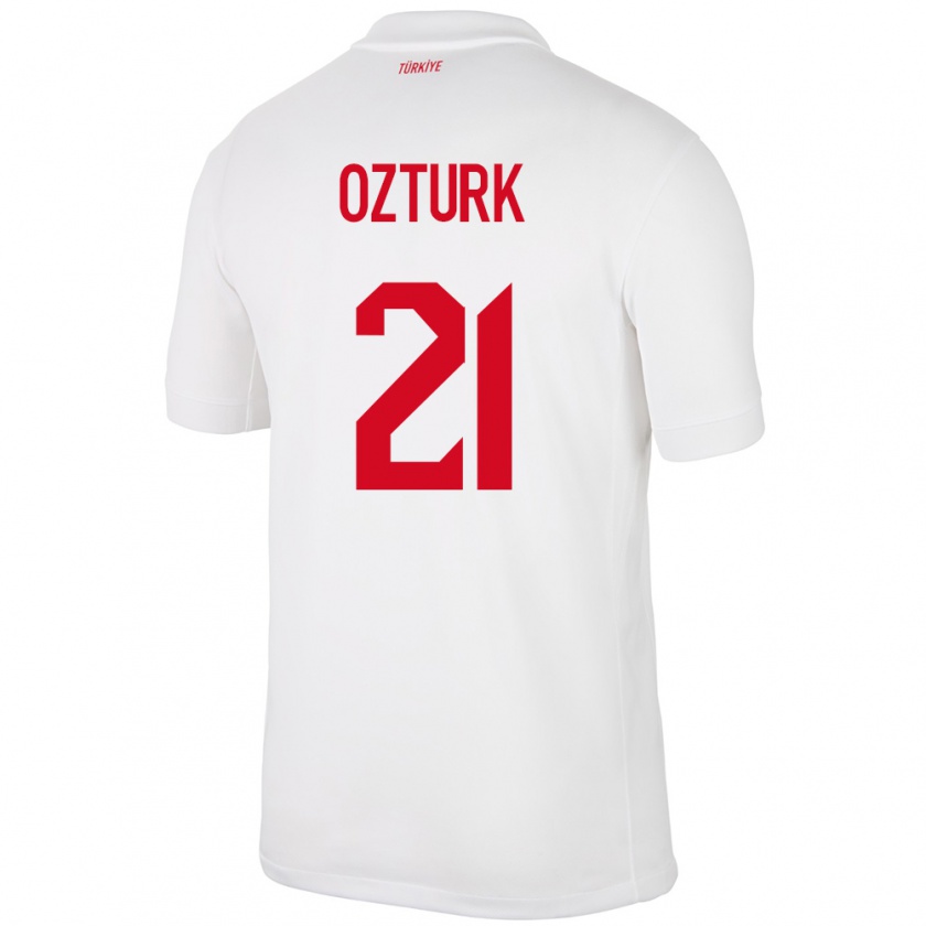 Kandiny Herren Türkei Melike Öztürk #21 Weiß Heimtrikot Trikot 24-26 T-Shirt