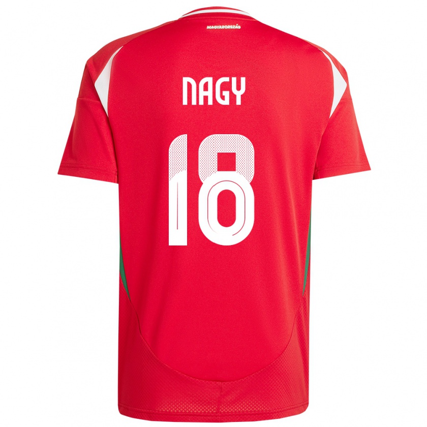 Kandiny Herren Ungarn Zsolt Nagy #18 Rot Heimtrikot Trikot 24-26 T-Shirt