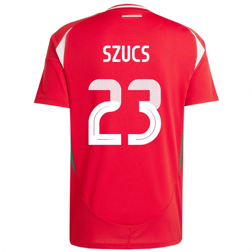 Kandiny Herren Ungarn Tamás Szűcs #23 Rot Heimtrikot Trikot 24-26 T-Shirt