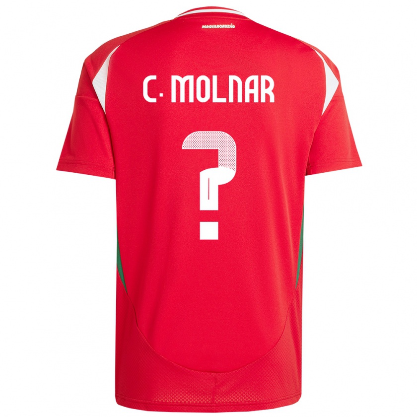 Kandiny Herren Ungarn Csaba Molnár #0 Rot Heimtrikot Trikot 24-26 T-Shirt