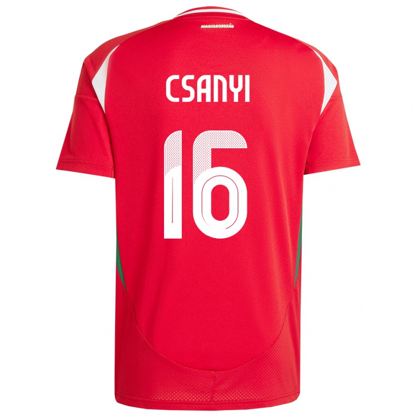 Kandiny Herren Ungarn Diána Csányi #16 Rot Heimtrikot Trikot 24-26 T-Shirt