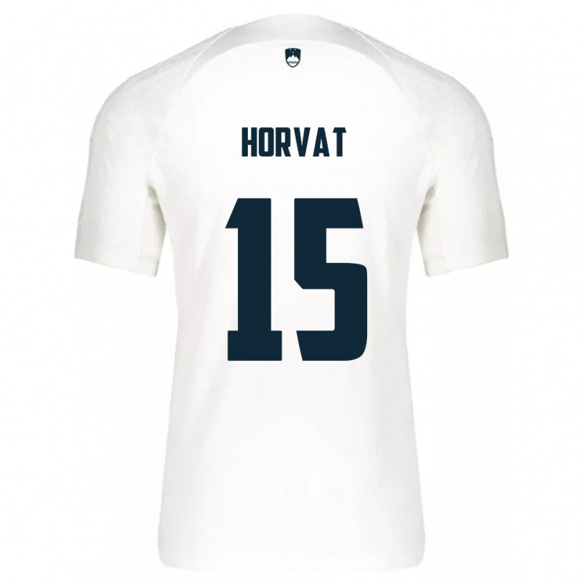 Kandiny Herren Slowenien Tomi Horvat #15 Weiß Heimtrikot Trikot 24-26 T-Shirt