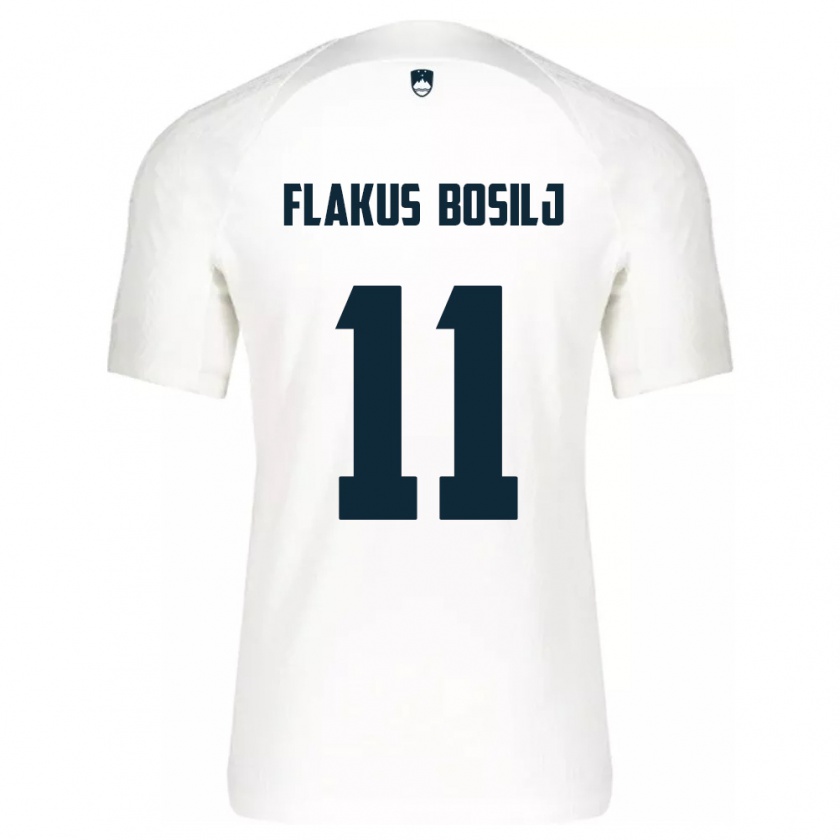 Kandiny Herren Slowenien David Flakus Bosilj #11 Weiß Heimtrikot Trikot 24-26 T-Shirt