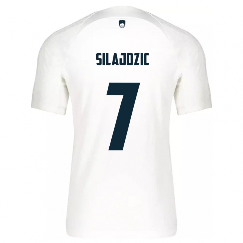 Kandiny Herren Slowenien Riad Silajdzic #7 Weiß Heimtrikot Trikot 24-26 T-Shirt