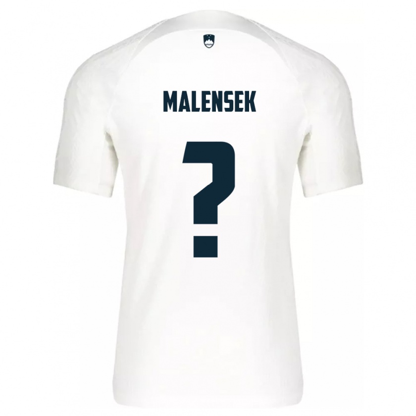 Kandiny Herren Slowenien Matej Malensek #0 Weiß Heimtrikot Trikot 24-26 T-Shirt