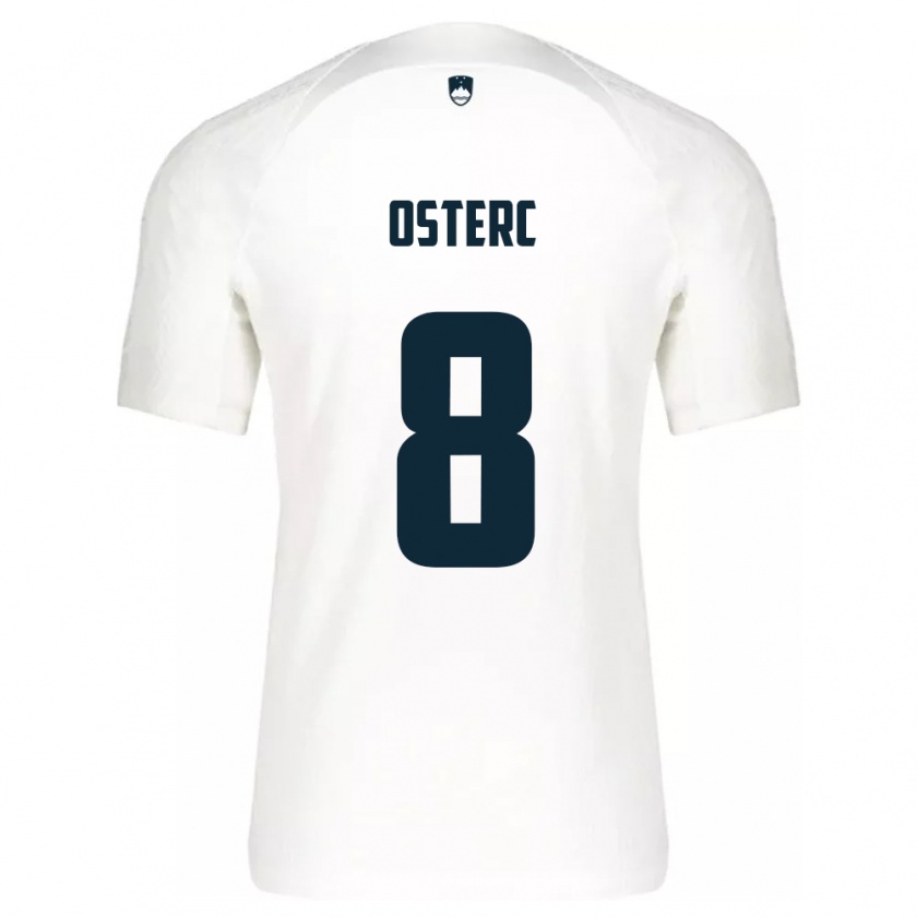 Kandiny Herren Slowenien Niko Osterc #8 Weiß Heimtrikot Trikot 24-26 T-Shirt