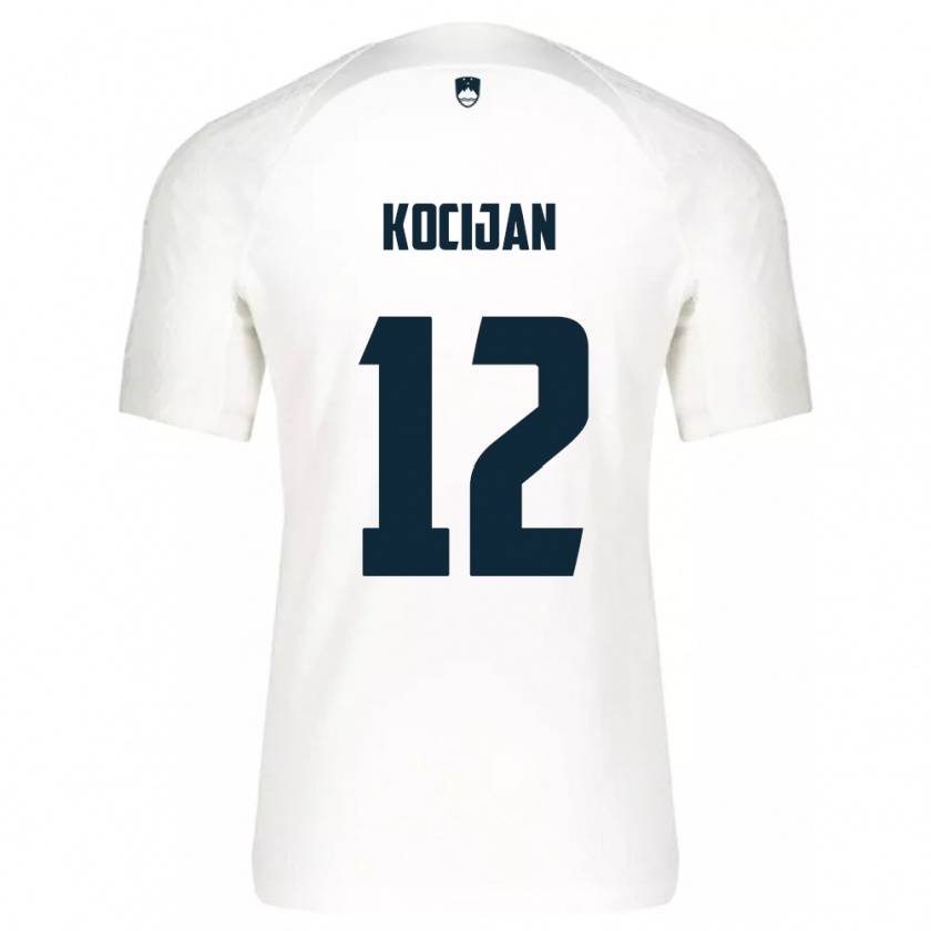 Kandiny Herren Slowenien Iva Kocijan #12 Weiß Heimtrikot Trikot 24-26 T-Shirt