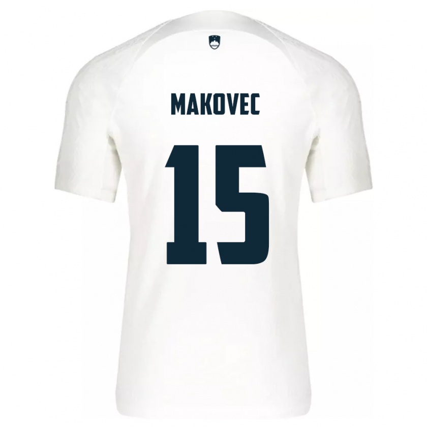 Kandiny Herren Slowenien Sara Makovec #15 Weiß Heimtrikot Trikot 24-26 T-Shirt