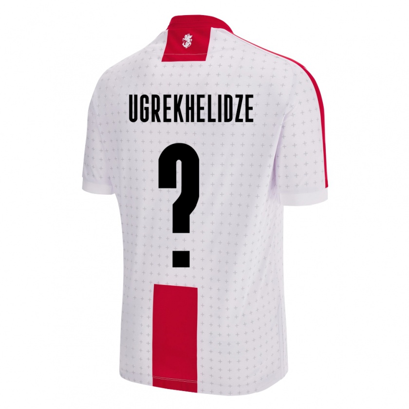 Kandiny Herren Georgien Luka Ugrekhelidze #0 Weiß Heimtrikot Trikot 24-26 T-Shirt