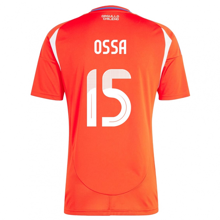 Kandiny Herren Chile Diego Ossa #15 Rot Heimtrikot Trikot 24-26 T-Shirt