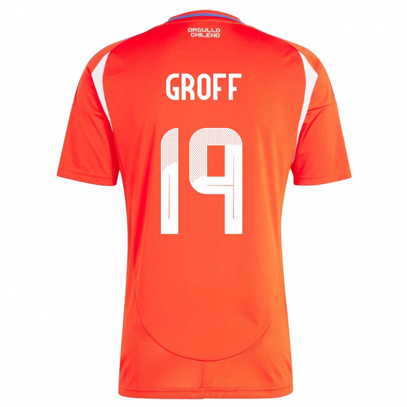 Kandiny Herren Chile Llanka Groff #19 Rot Heimtrikot Trikot 24-26 T-Shirt