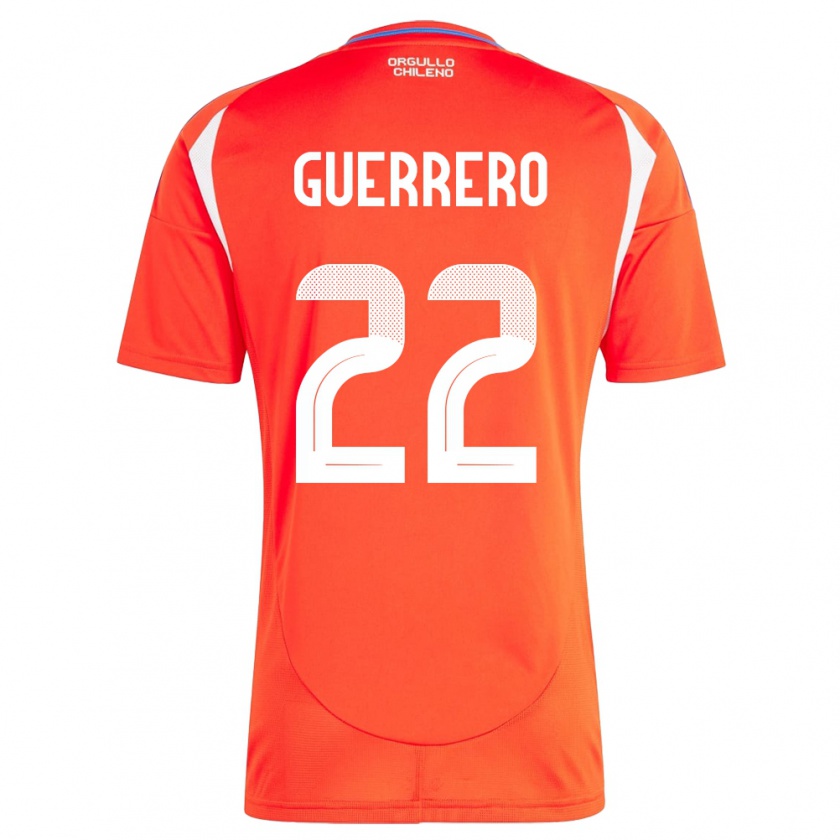 Kandiny Herren Chile Kathalina Guerrero #22 Rot Heimtrikot Trikot 24-26 T-Shirt