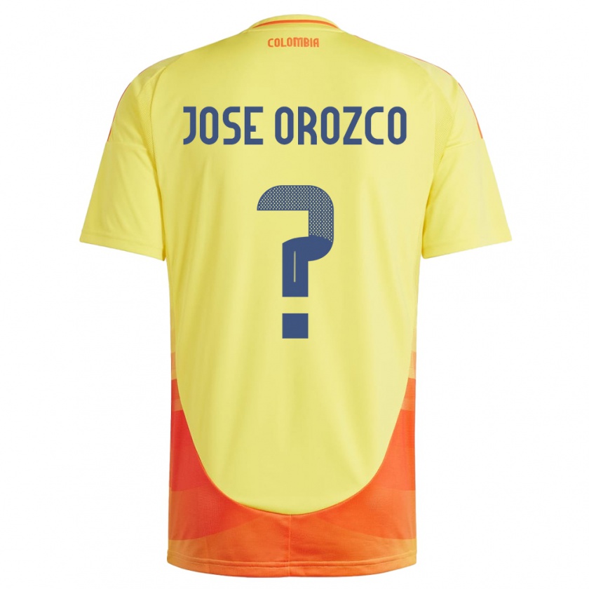 Kandiny Herren Kolumbien Juan José Orozco #0 Gelb Heimtrikot Trikot 24-26 T-Shirt