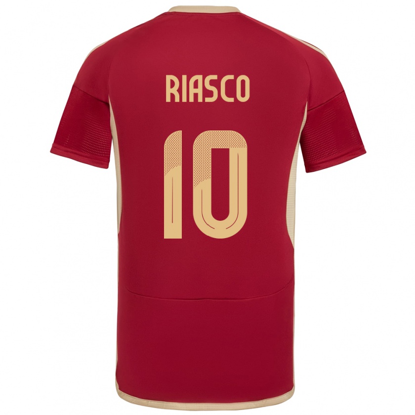 Kandiny Herren Venezuela José Riasco #10 Burgund Heimtrikot Trikot 24-26 T-Shirt