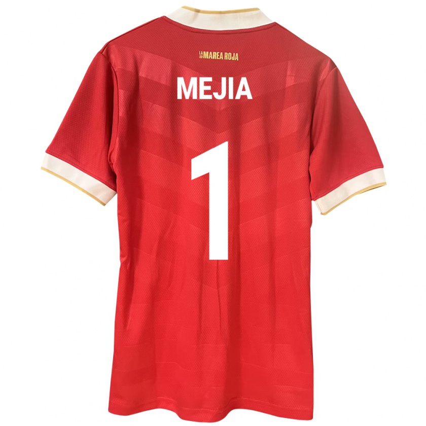 Kandiny Herren Panama Luis Mejía #1 Rot Heimtrikot Trikot 24-26 T-Shirt