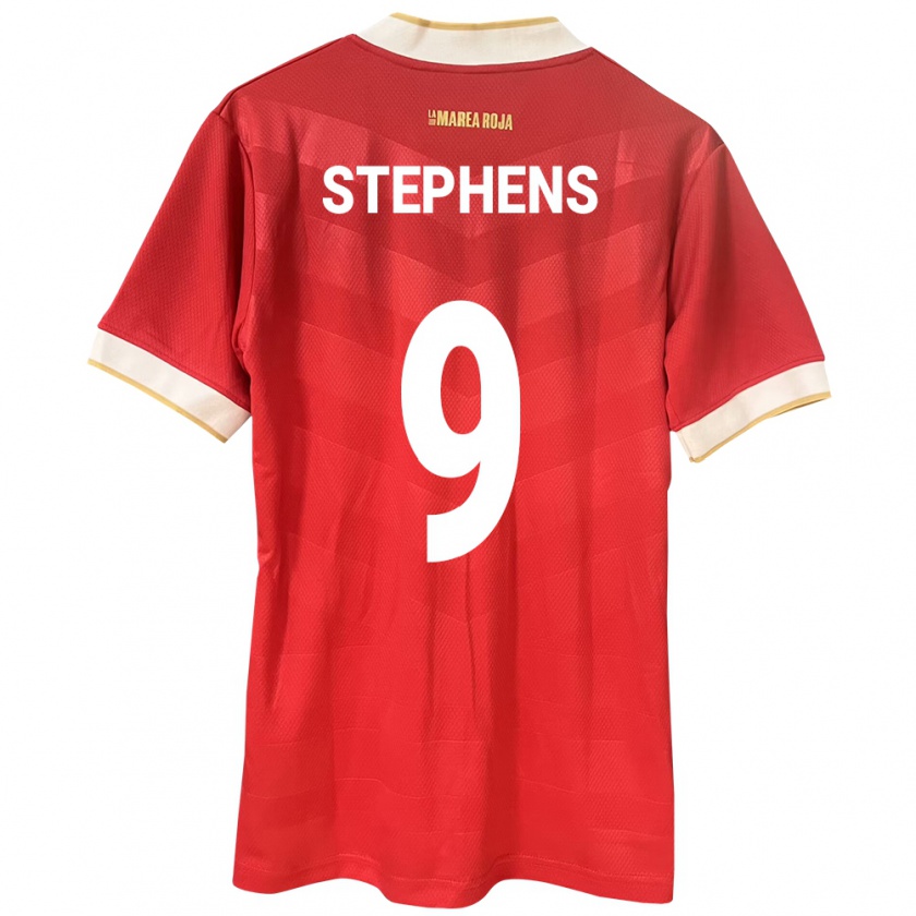 Kandiny Herren Panama Alfredo Stephens #9 Rot Heimtrikot Trikot 24-26 T-Shirt