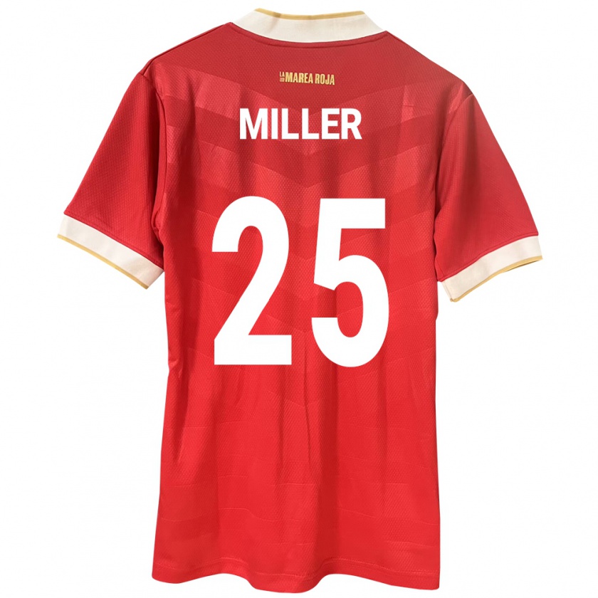 Kandiny Herren Panama Roderick Miller #25 Rot Heimtrikot Trikot 24-26 T-Shirt