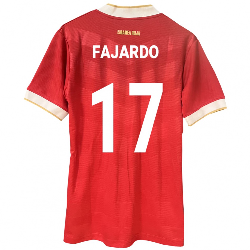 Kandiny Herren Panama José Fajardo #17 Rot Heimtrikot Trikot 24-26 T-Shirt