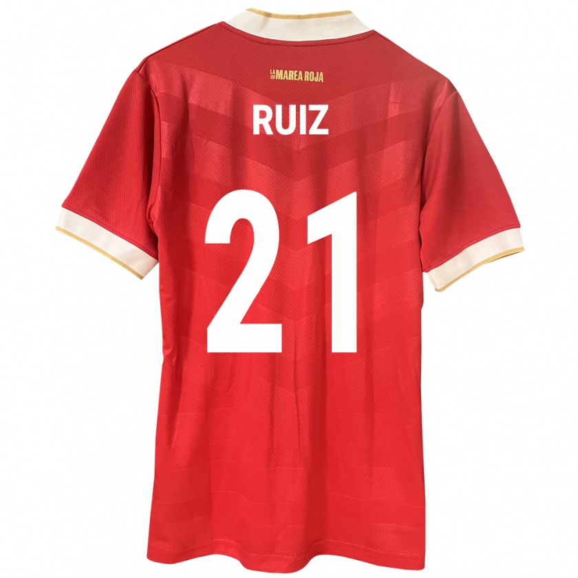 Kandiny Herren Panama Alberto Ruiz #21 Rot Heimtrikot Trikot 24-26 T-Shirt