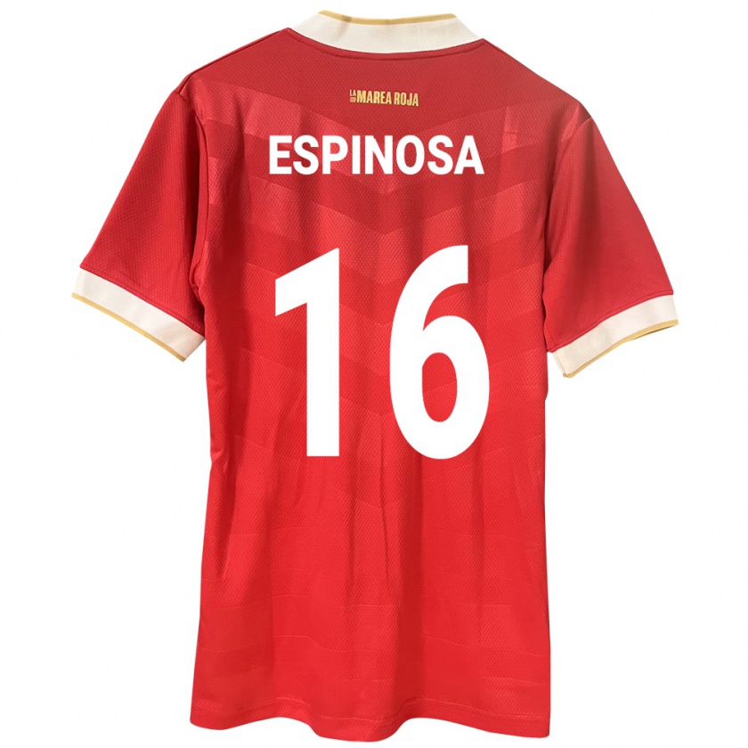 Kandiny Herren Panama Rebeca Espinosa #16 Rot Heimtrikot Trikot 24-26 T-Shirt