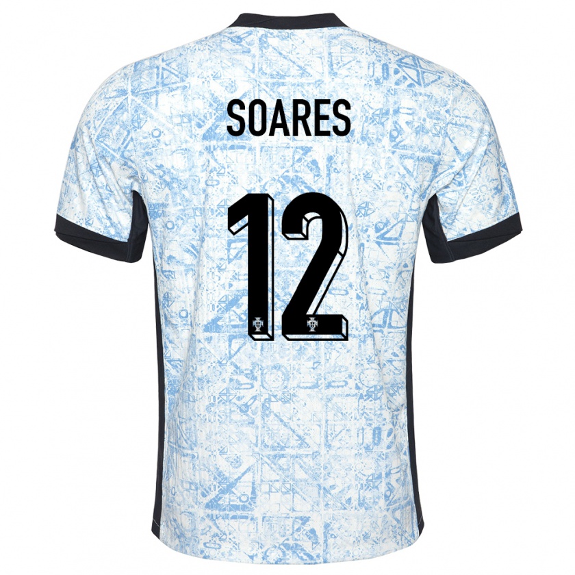 Kandiny Herren Portugal Samuel Soares #12 Cremeblau Auswärtstrikot Trikot 24-26 T-Shirt