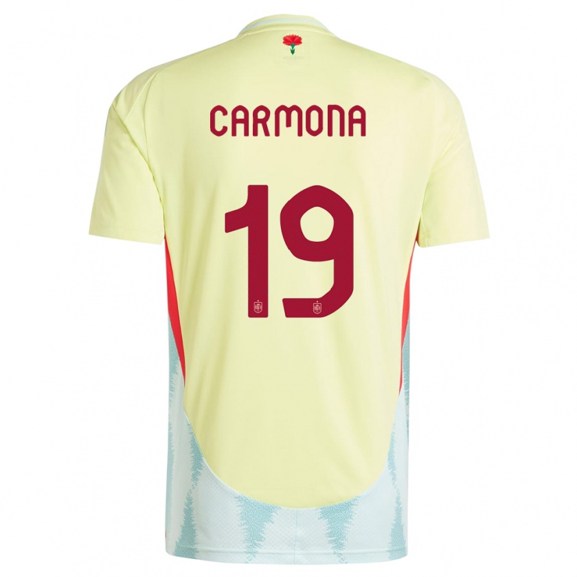 Kandiny Herren Spanien Olga Carmona #19 Gelb Auswärtstrikot Trikot 24-26 T-Shirt